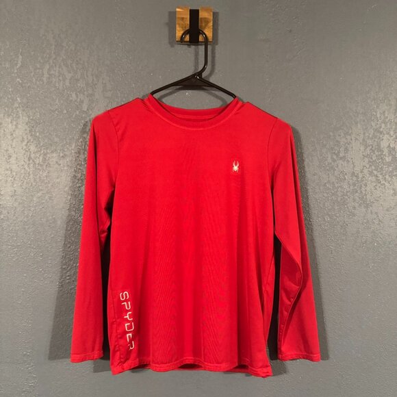 Spyder Boy's Red Long Sleeve Performance Shirt Size L - Picture 1 of 3